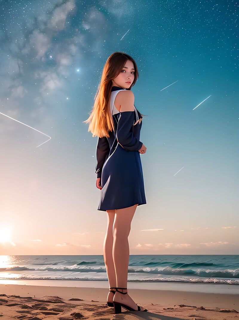 AI美丽的天空灿烂的背景