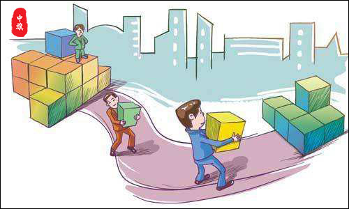 小旗进货漫画示意图