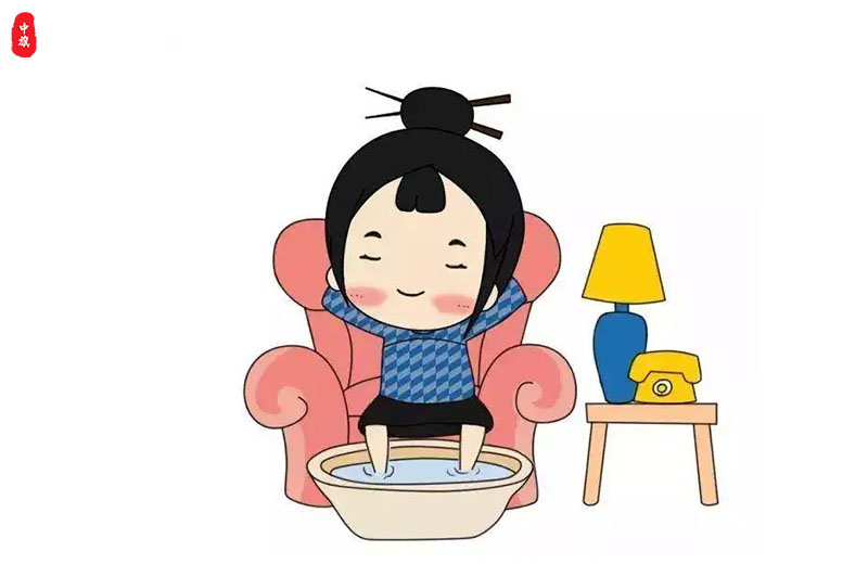 漫画，安逸的洗脚脚