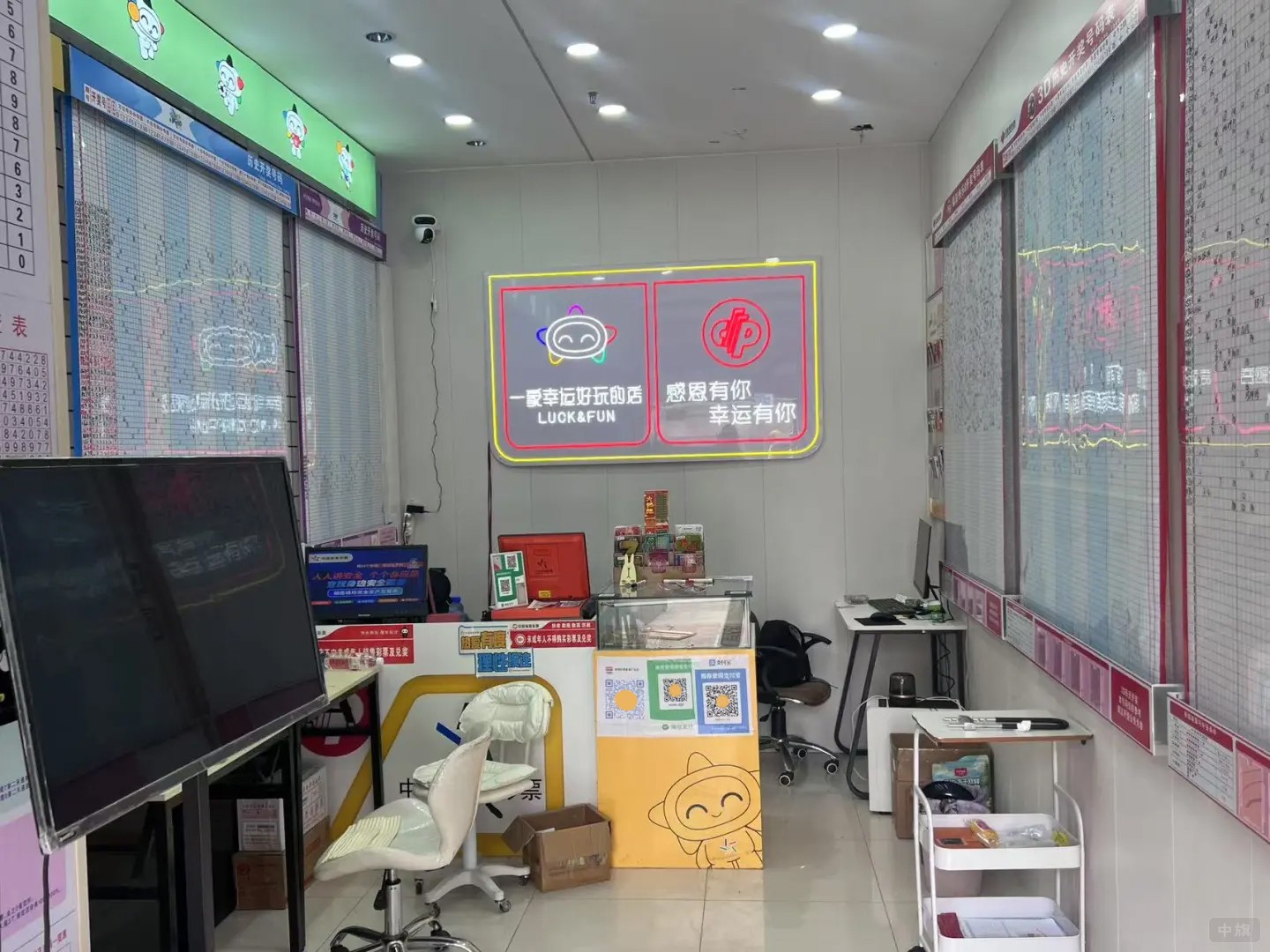 彩票站店内装饰