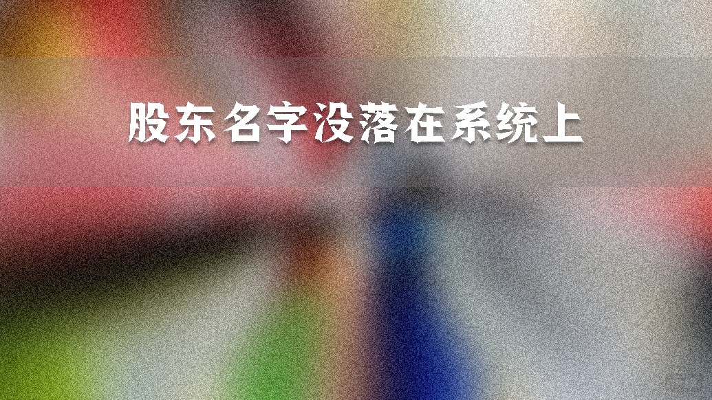 股东名字没落在系统上
