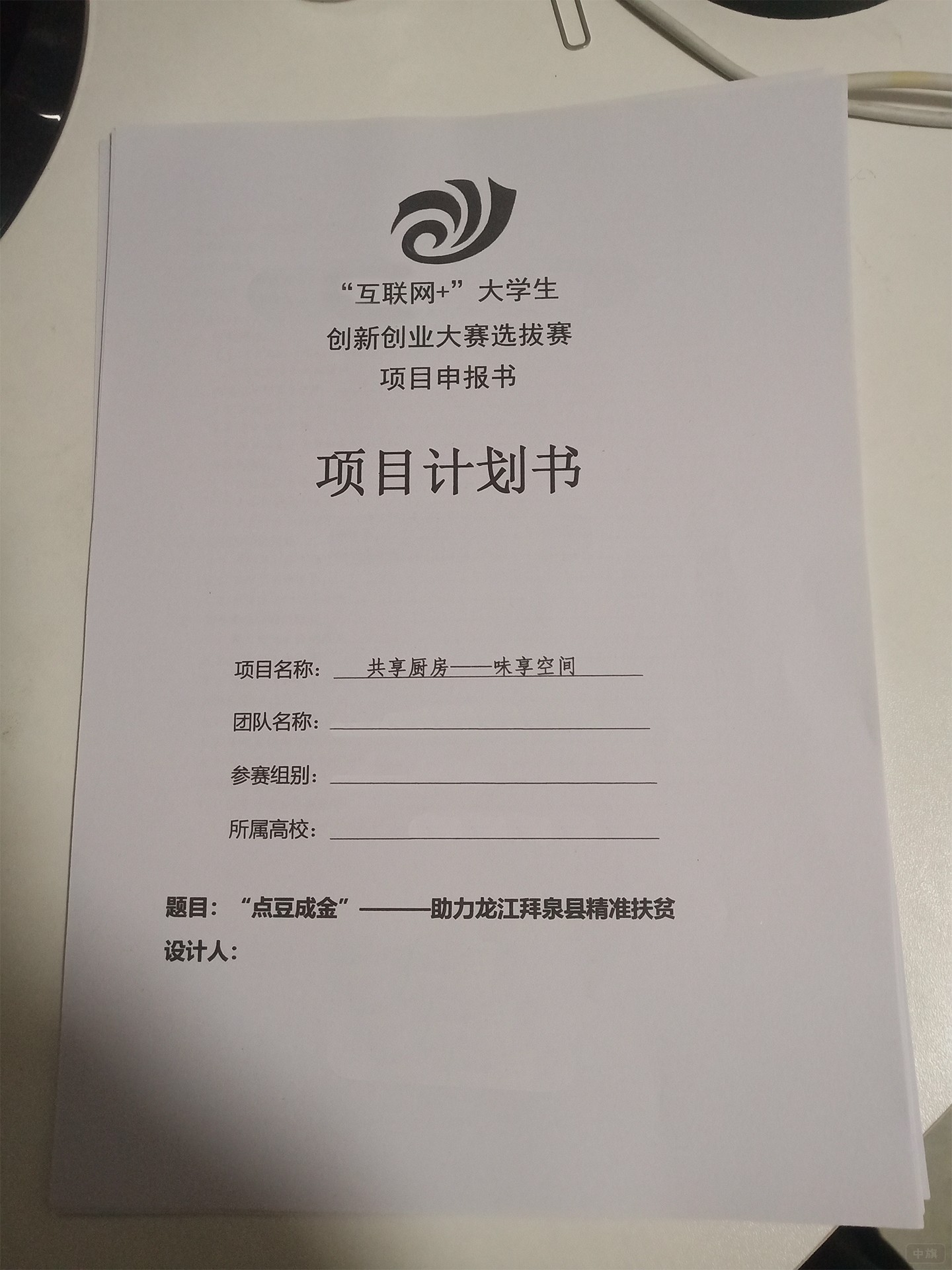 大学生项目计划书