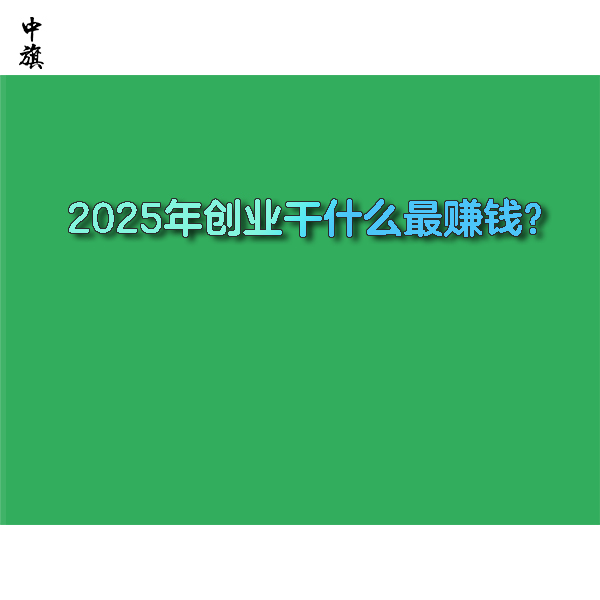2025年创业干什么最赚钱？