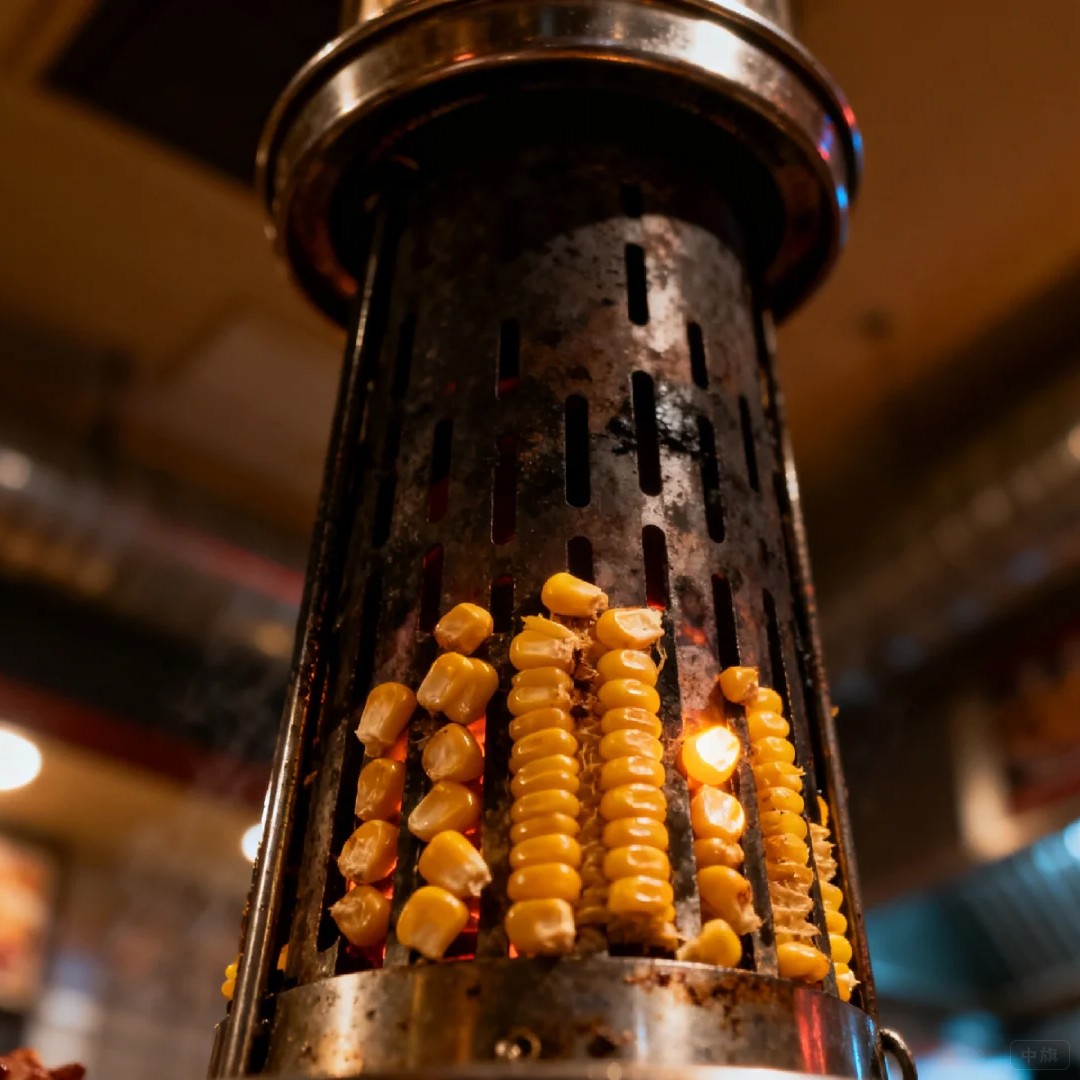 燃烧玉米来取暖