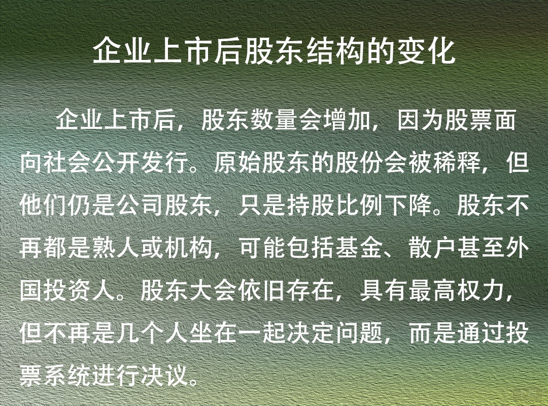 企业上市后股东结构的变化 企业上市后股东结构的变化