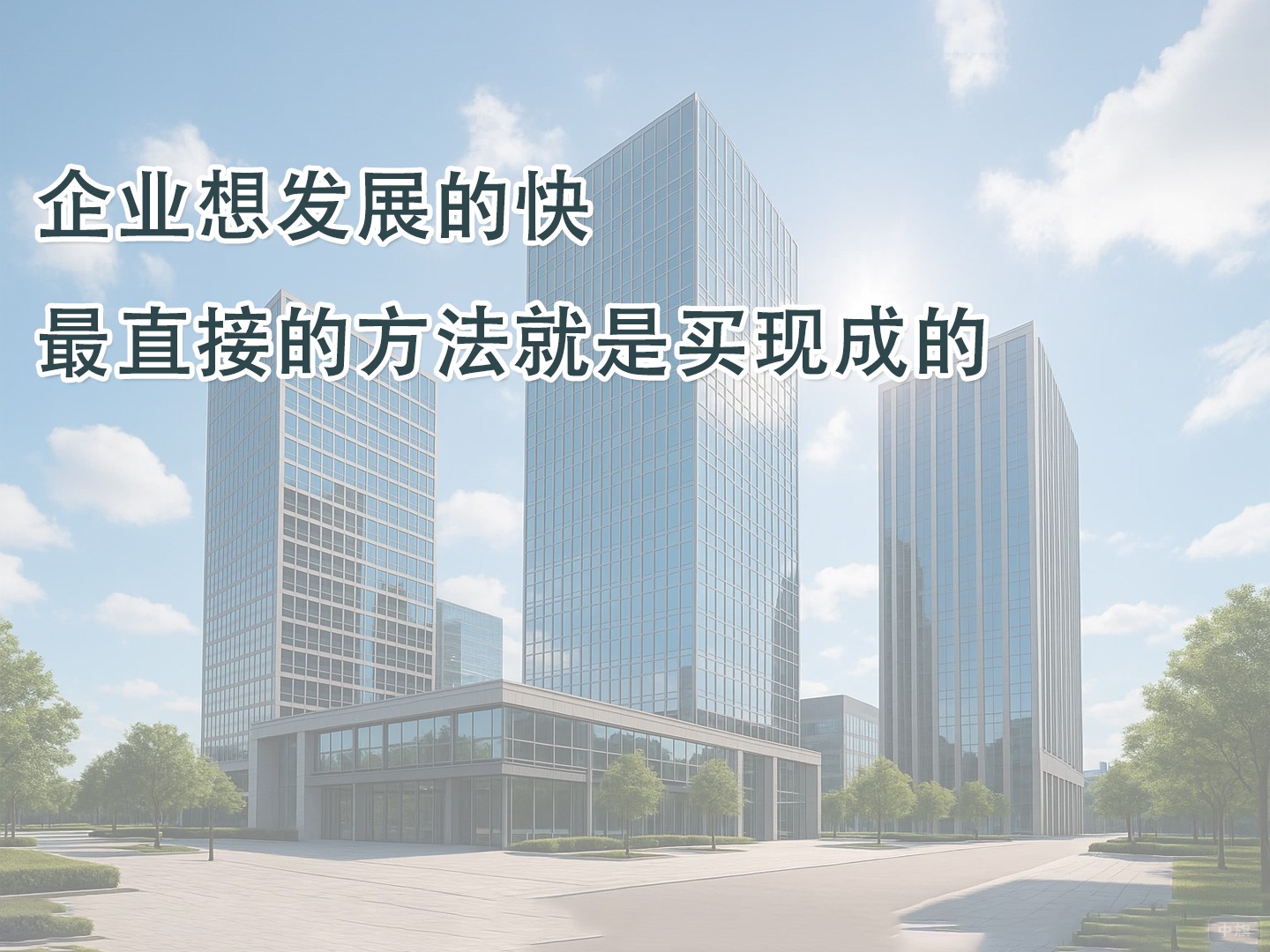 企业想发展的快，最直接的方法就是买现成的