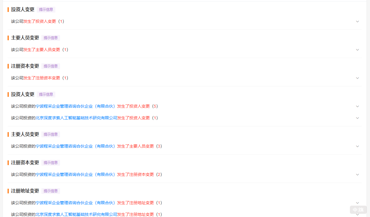 企业信息变更 企业信息变更
