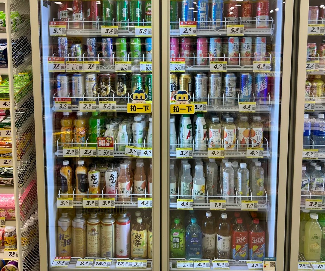 看货架上的饮料也算是预包装哦