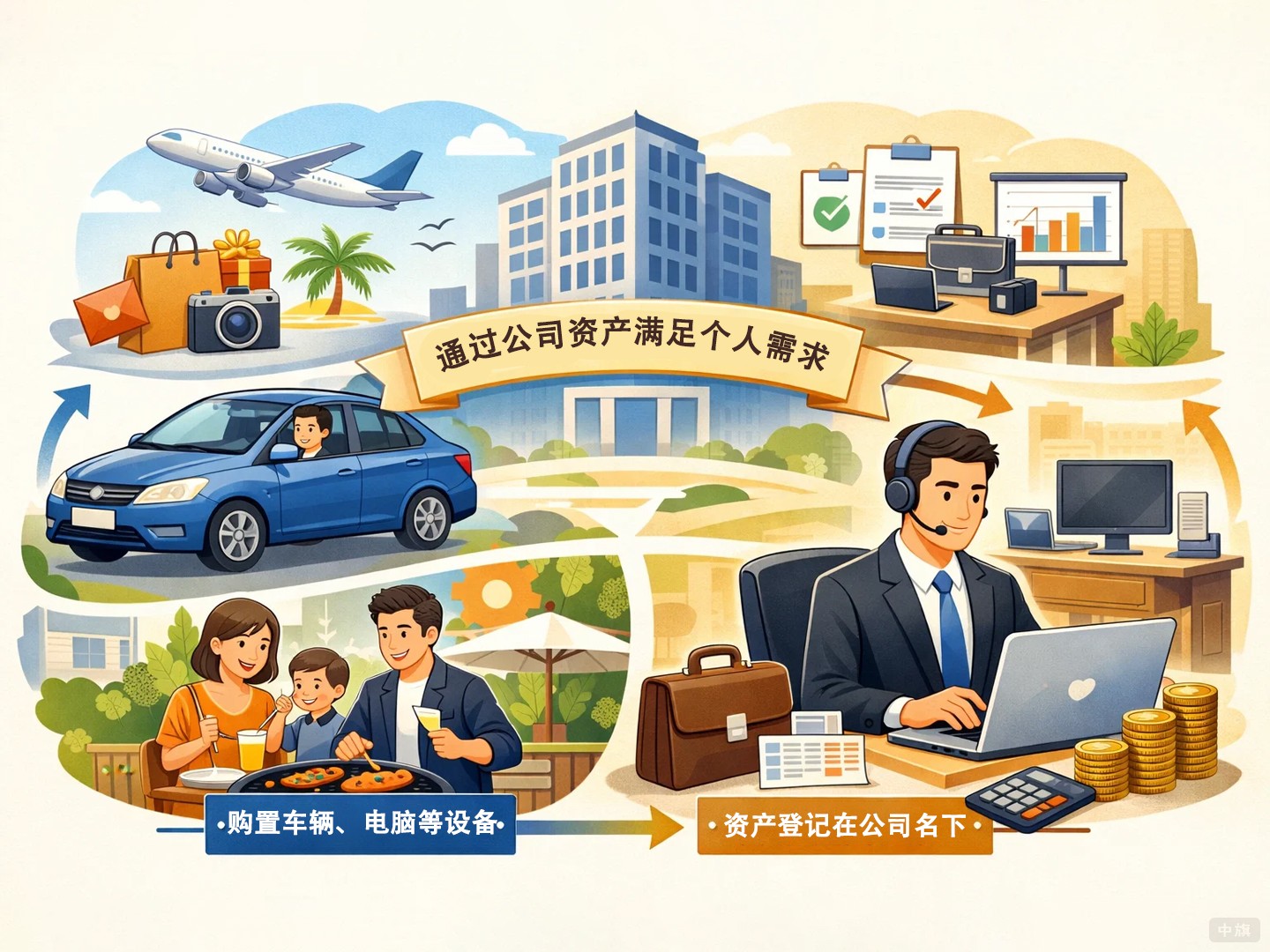 通过公司资产满足个人需求 通过公司资产满足个人需求