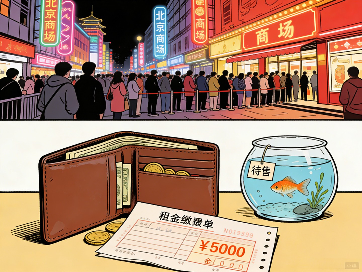 北京商场内寸土寸金，商铺租金水涨船高