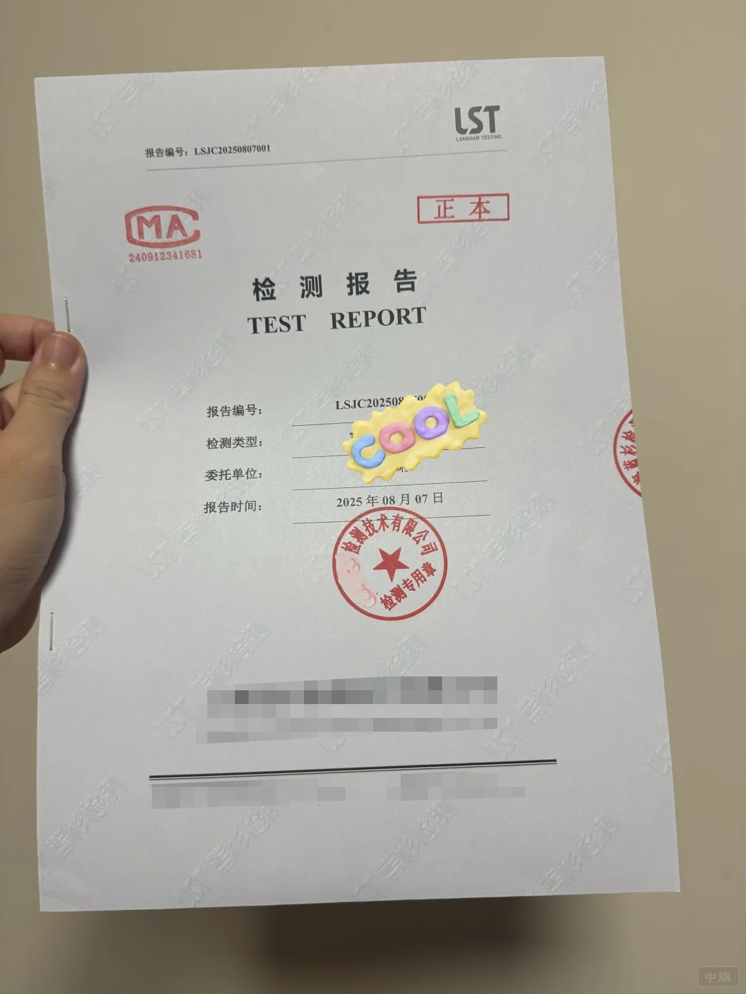 检测报告 检测报告