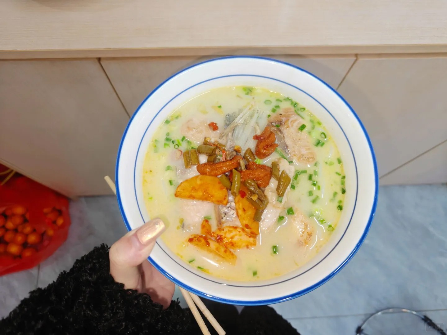 新做出来的鱼粉面，看着就好吃吧？