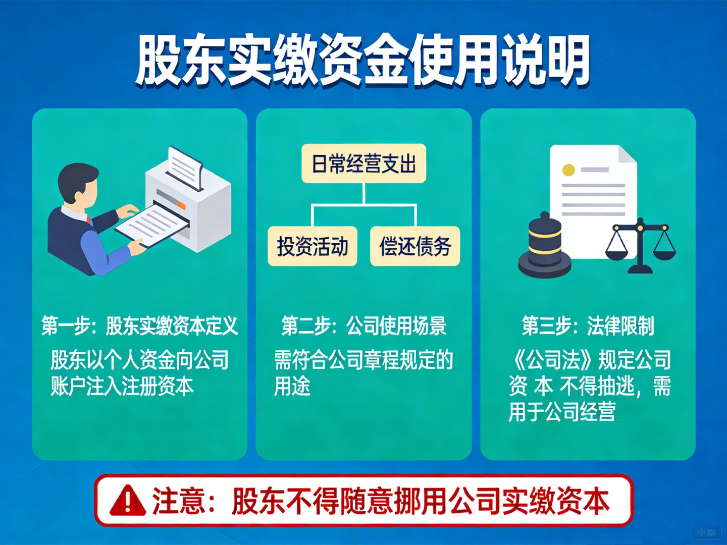 股东实缴资金使用说明