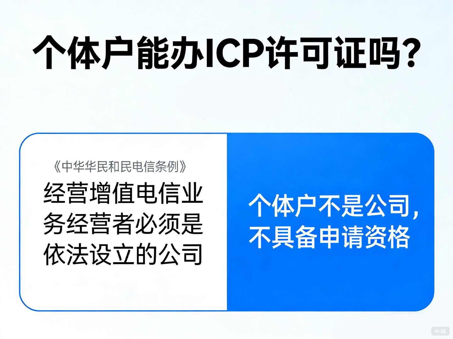 个体户能办ICP许可证吗？